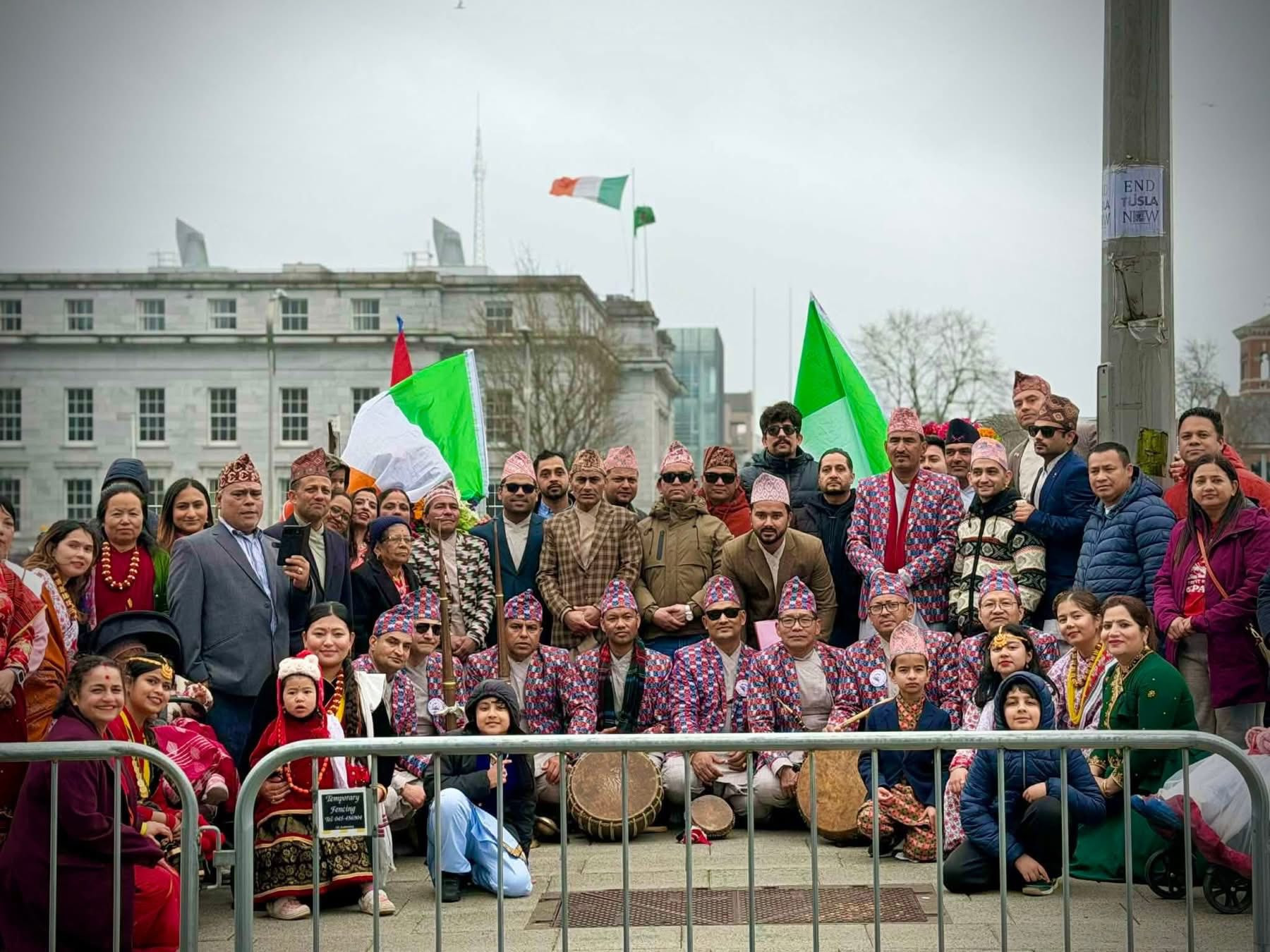 कोर्क नेपाली समाज र नेपाली समाज लिम्रिकद्वारा रआयोजना गरिएको सेन्ट प्याट्रिक परेड